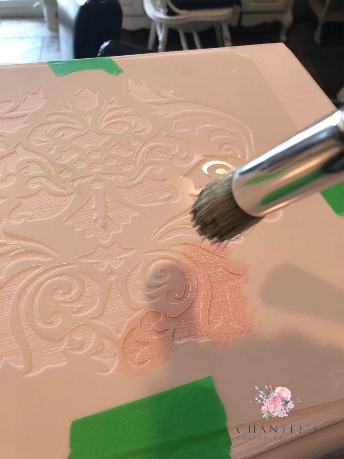 how to stencil furniture