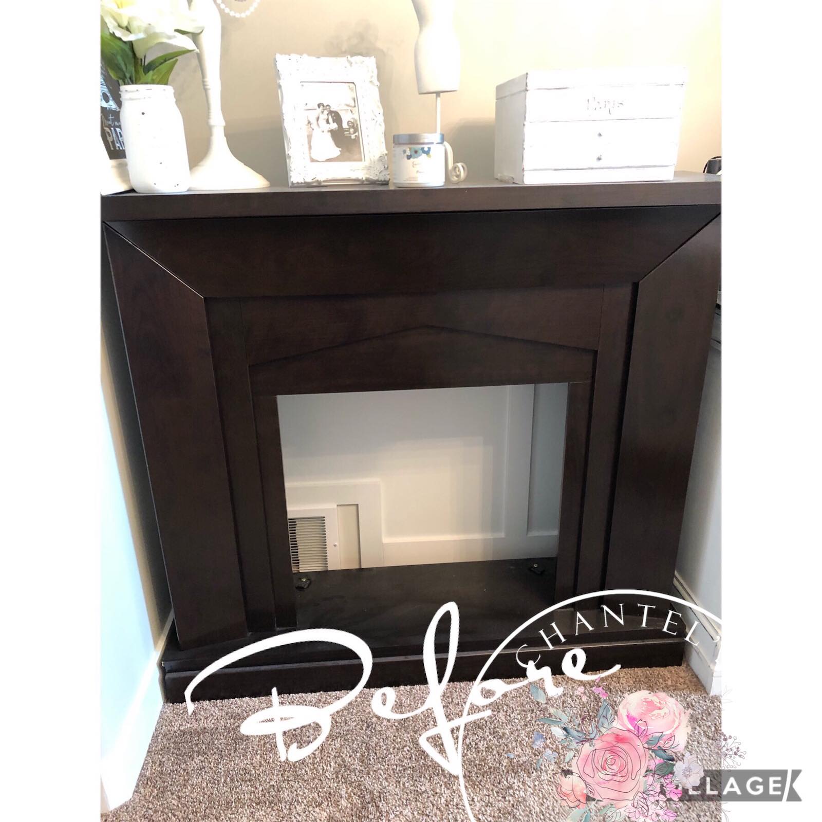 chalk paint fireplace