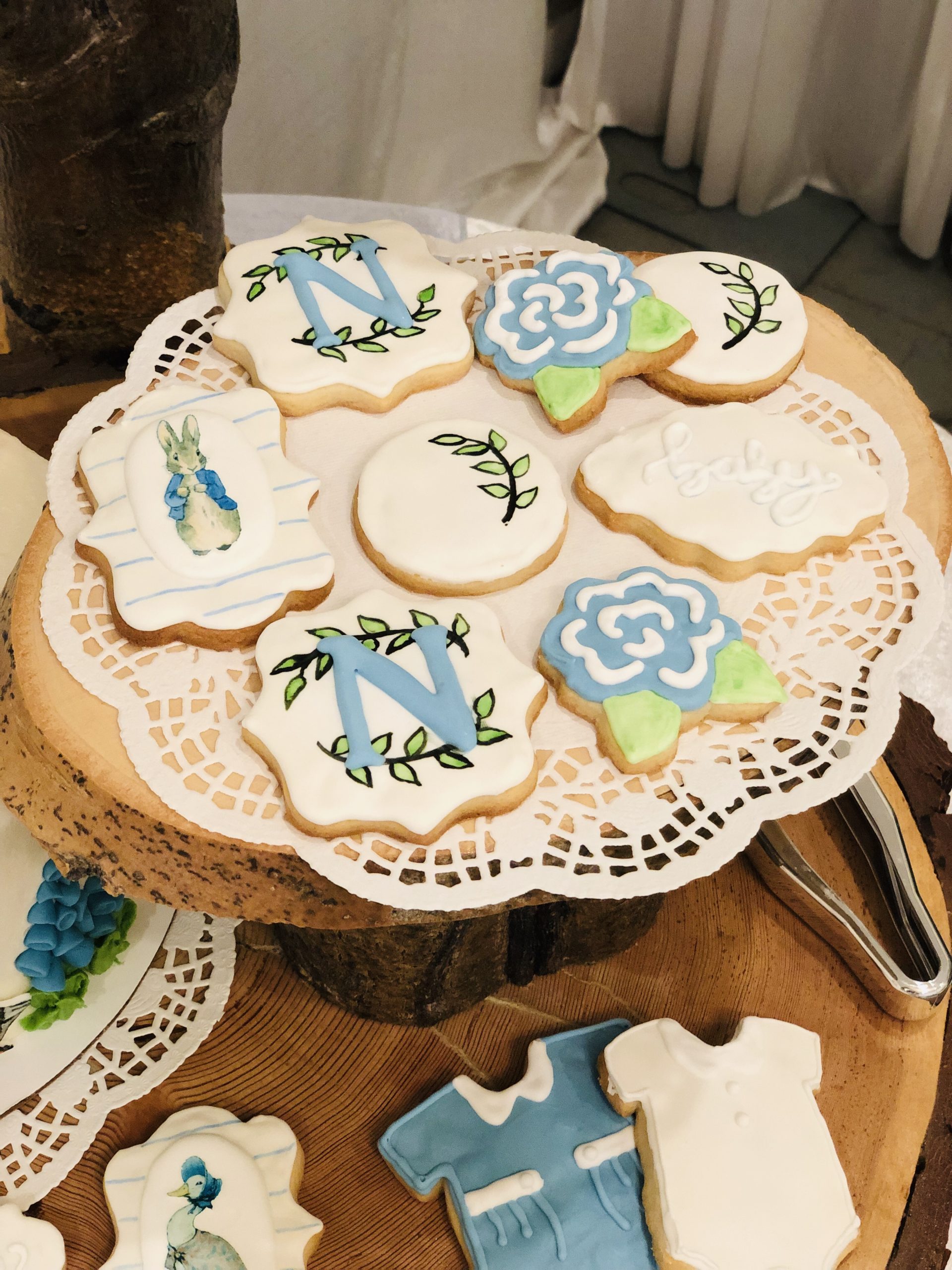 Peter Rabbit decorated cookies