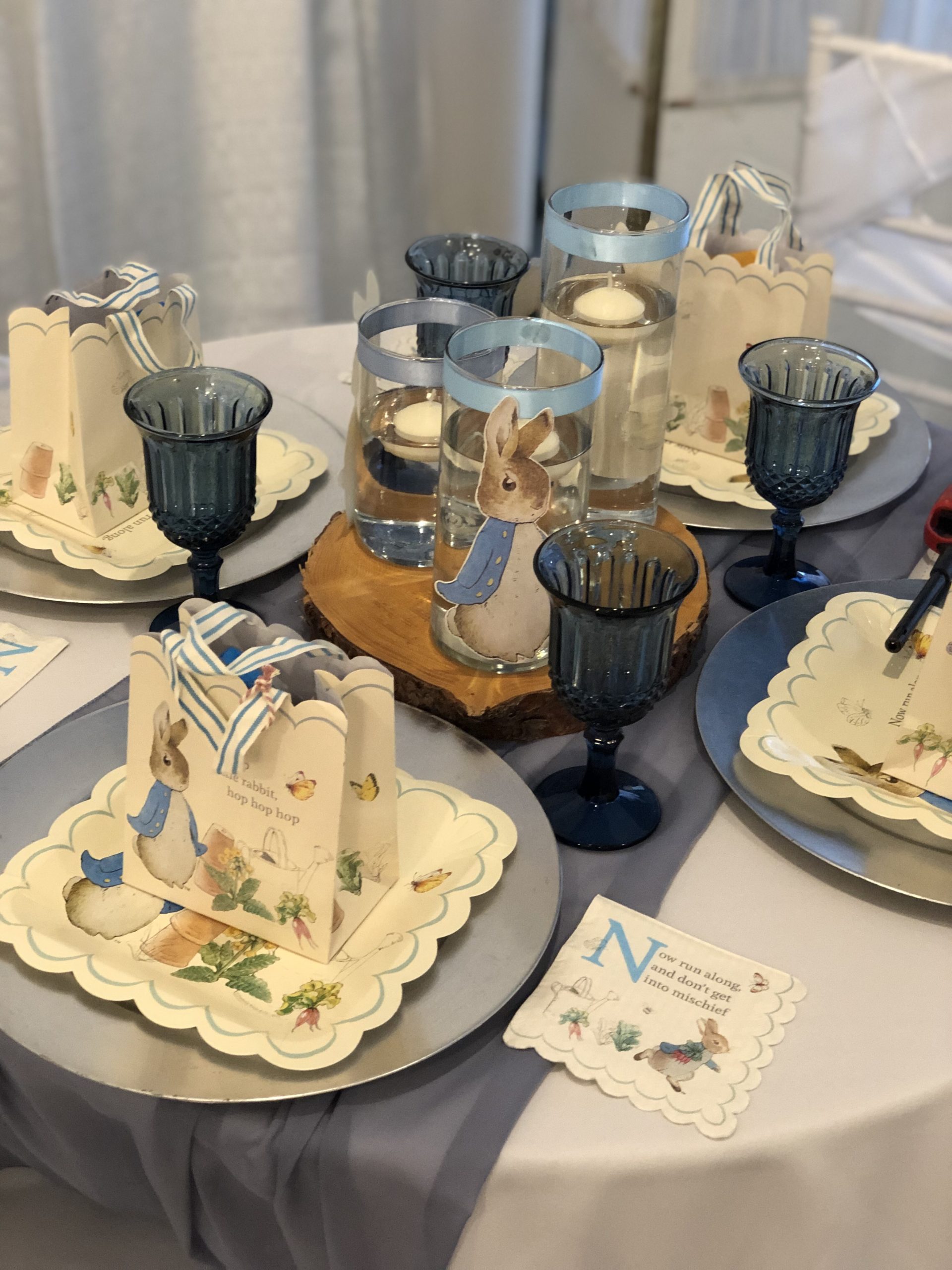 Peter Rabbit table decorations