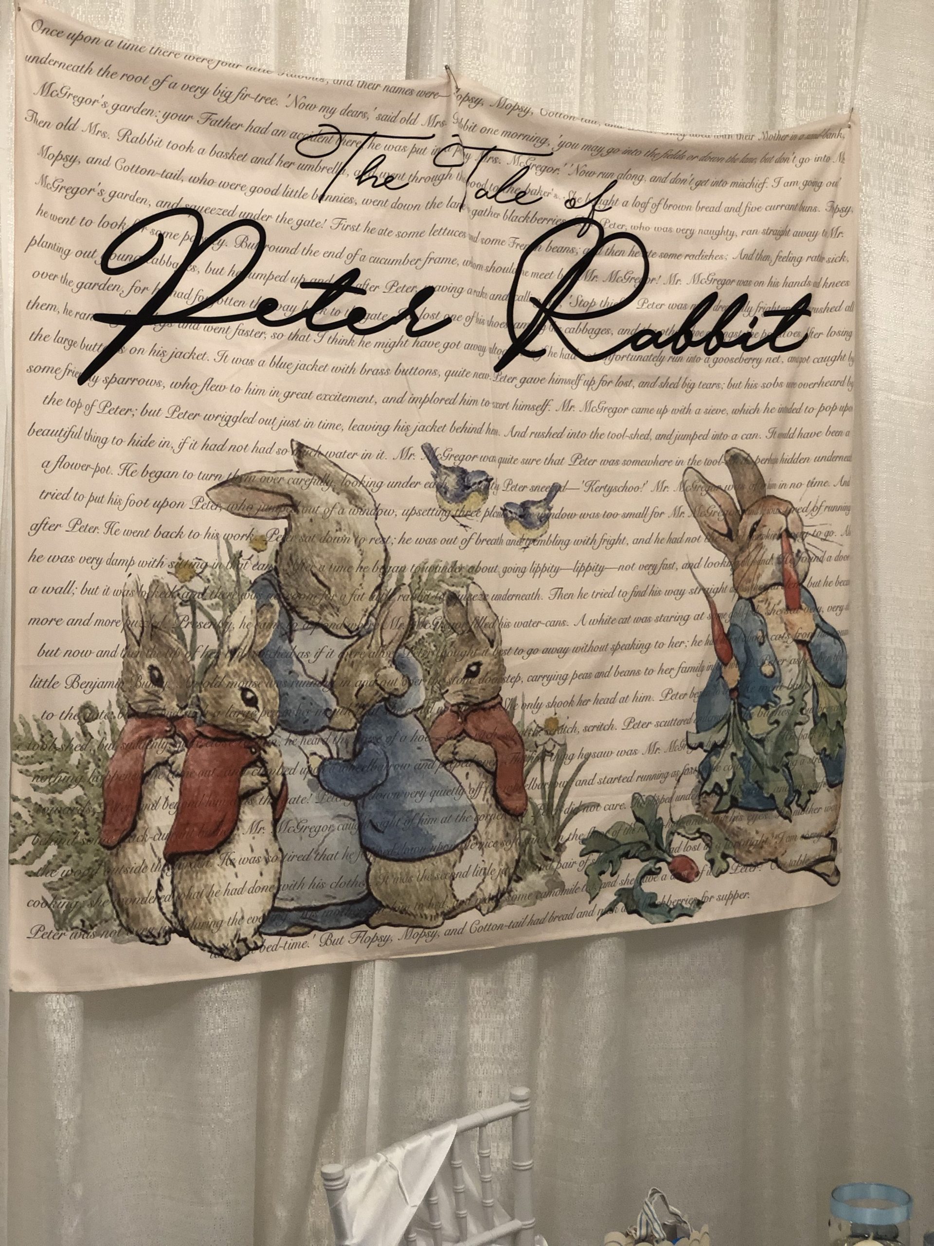 Peter Rabbit backdrop decor