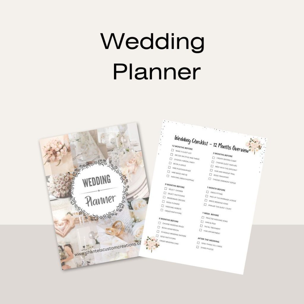 mock up of wedding planner