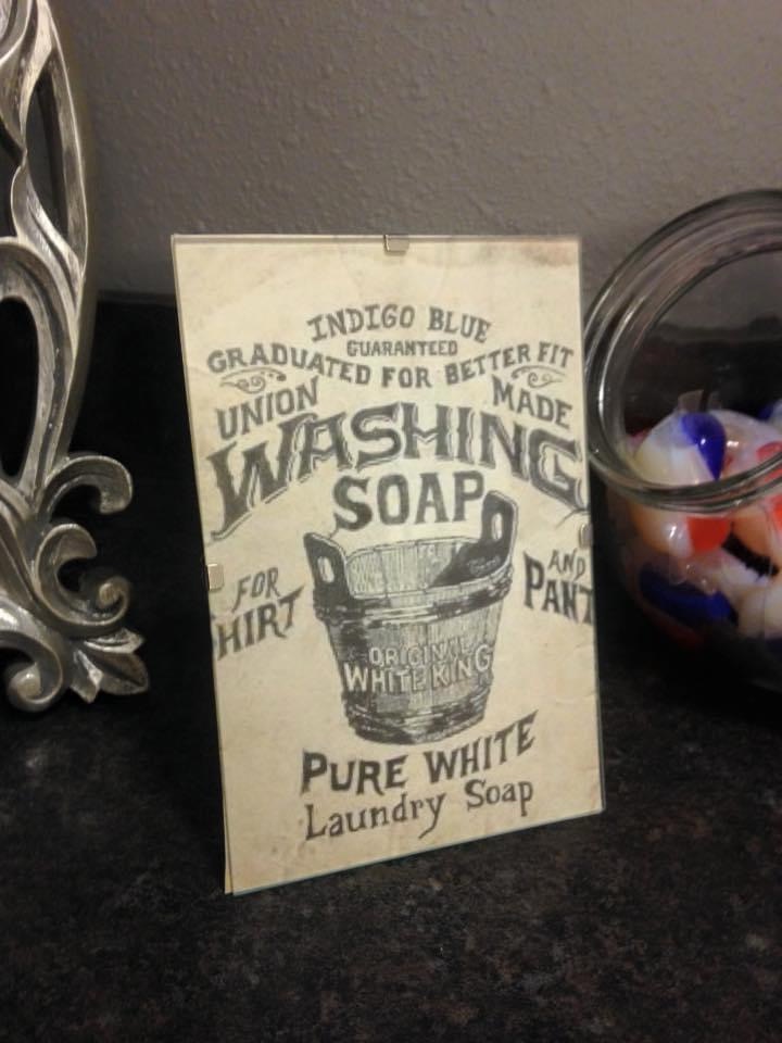 washing soap sign