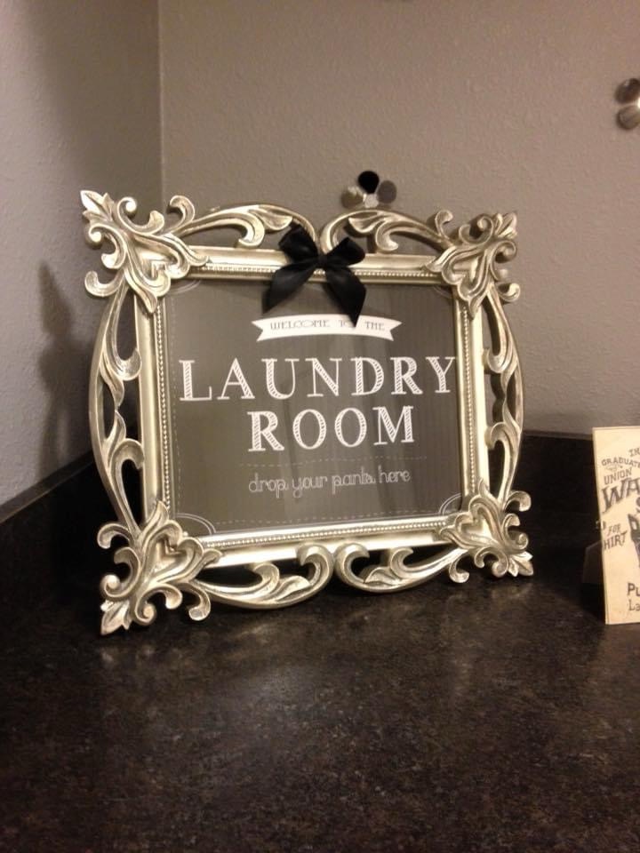 laundry room sign