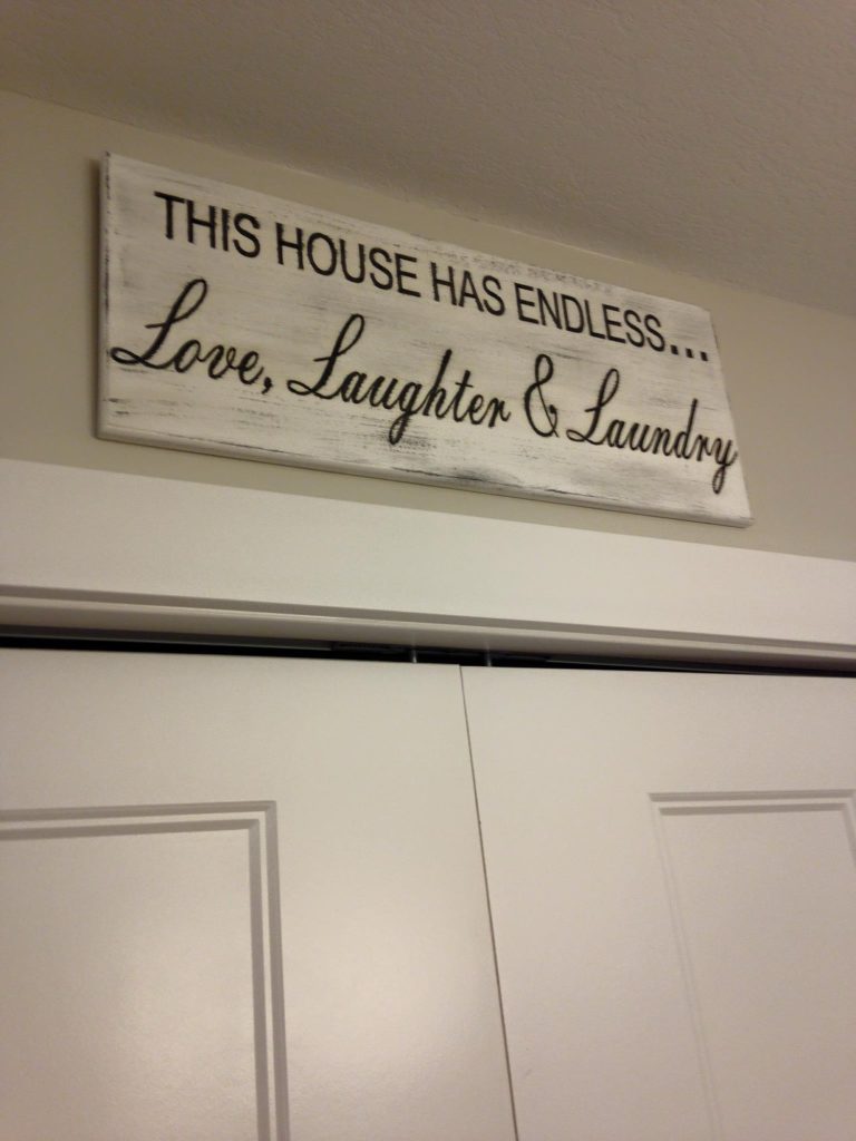 laundry room sign